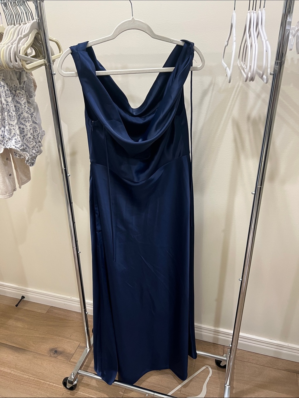 Joie Navy Cowl Neck Maxi Dress - Picture 3 of 5